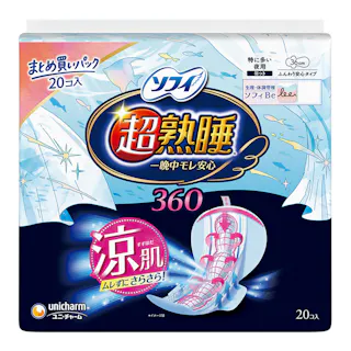 ソフィ 一晩中モレ安心 360 涼肌 36cm 羽つき 特に多い夜用 20コ入