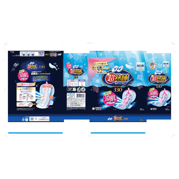 ソフィ超熟睡ガード涼肌330 22枚