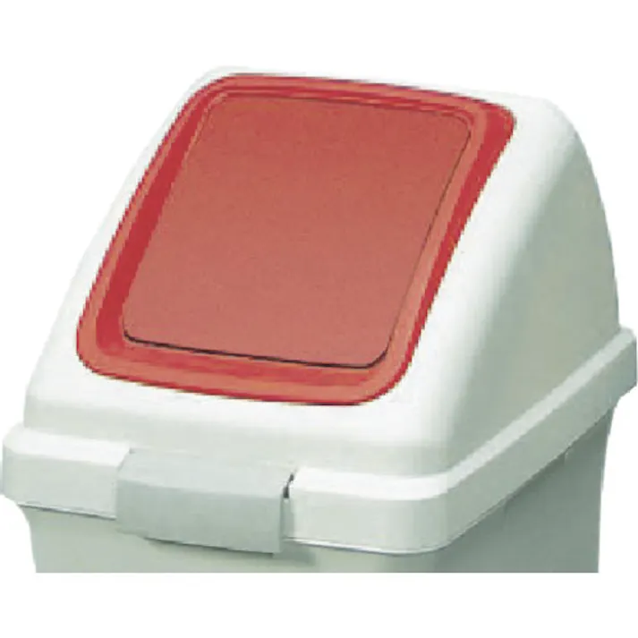 【CAINZ-DASH】山崎産業 屋内用屑入れ リサイクルトラッシュECO-50用 プッシュ蓋 赤 YW-133L-OP3-R【別送品】