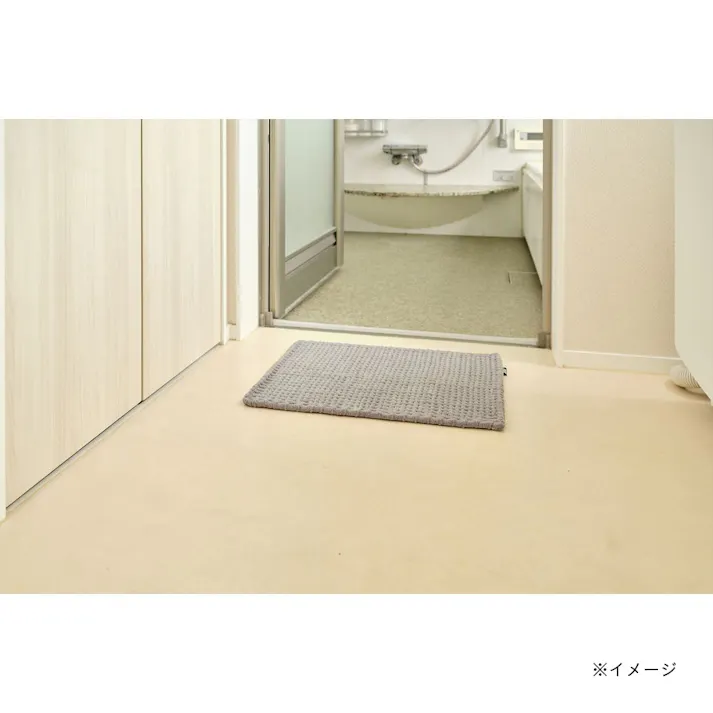 SUSU 抗菌 雲ごこちバスマット ニュートラルグレー S