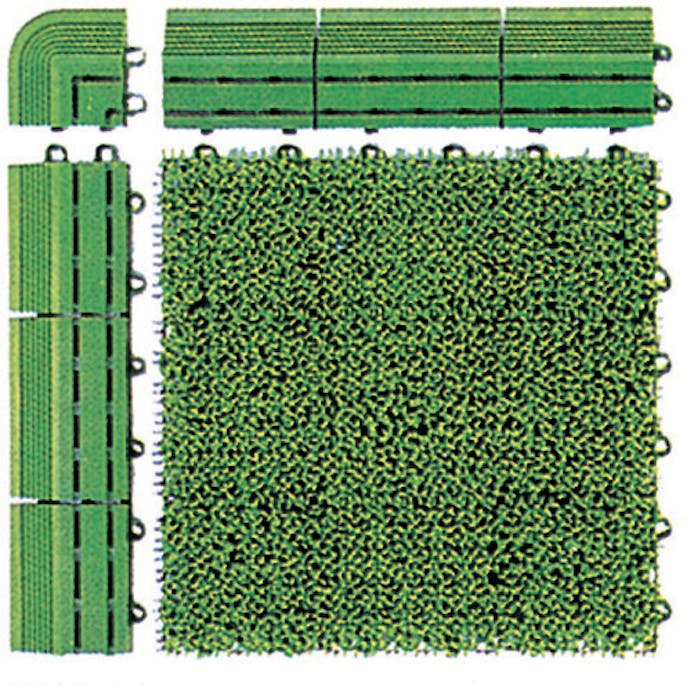【CAINZ-DASH】山崎産業 ジョイント型人工芝　エバック若草ユニット用共通縁　縁駒Ｏ F-53-O【別送品】