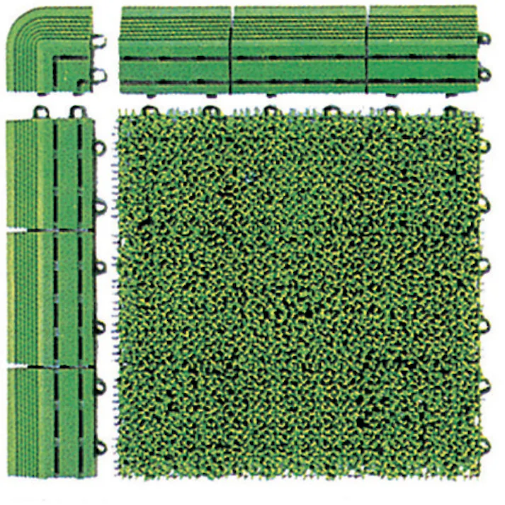 【CAINZ-DASH】山崎産業 ジョイント型人工芝 エバック若草ユニット用共通縁 縁駒O F-53-O【別送品】