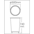 【CAINZ-DASH】山崎産業 屋外用ゴミ箱　パークくずいれ１００　１１０Ｌ　ホワイト YD-62C-IJ【別送品】