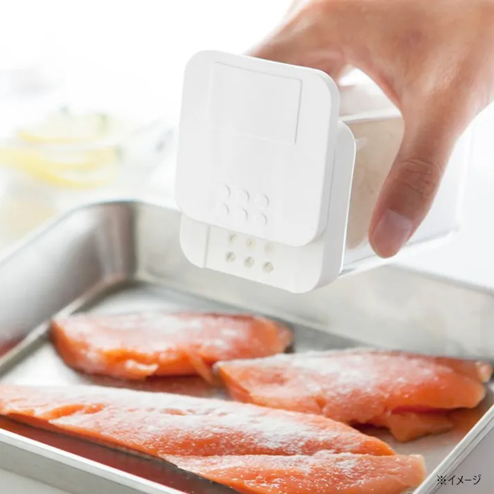 小麦粉&スパイスボトル アクア ホワイト