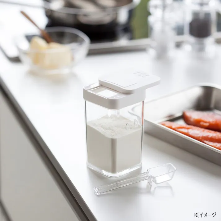 小麦粉&スパイスボトル アクア ホワイト