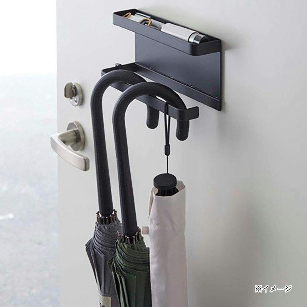 トレー付マグネットアンブレラホルダー ブラック | 玄関収納 通販