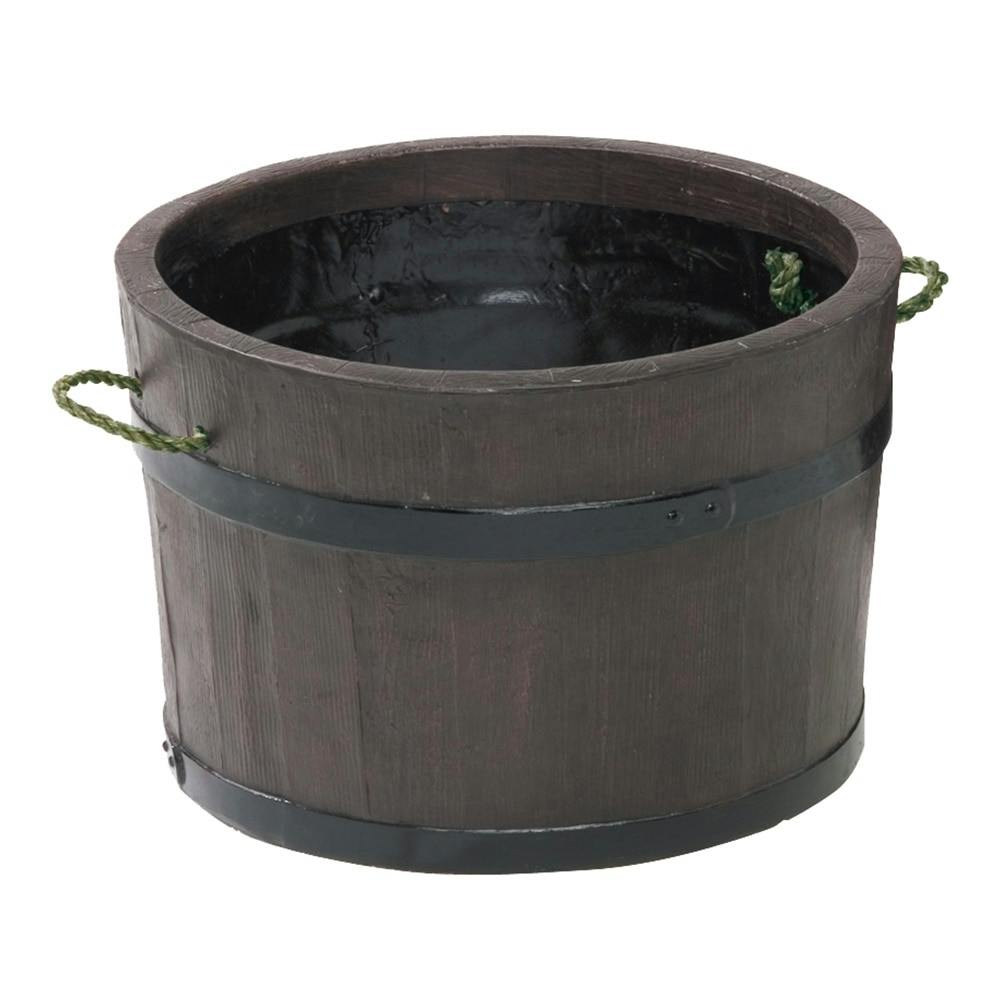 BKB セラミックス ★barrel　ブラウン／ターコイズ 　鉢　プランター 柴田文江がデザインした〈ノードリウム〉のプランターカバー