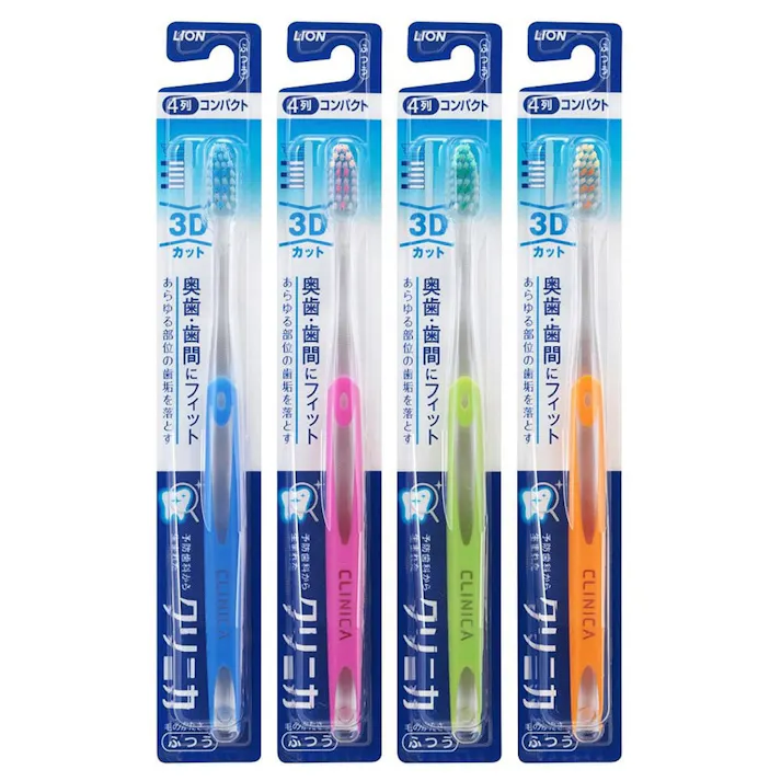 ライオン クリニカハブラシ 3Dカット 4列コンパクト ふつう 1本