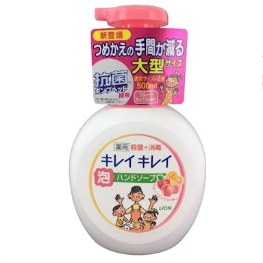 ライオン キレイキレイ 薬用泡ハンドソープ フルーツミックスの香り ポンプ 大型 500ml