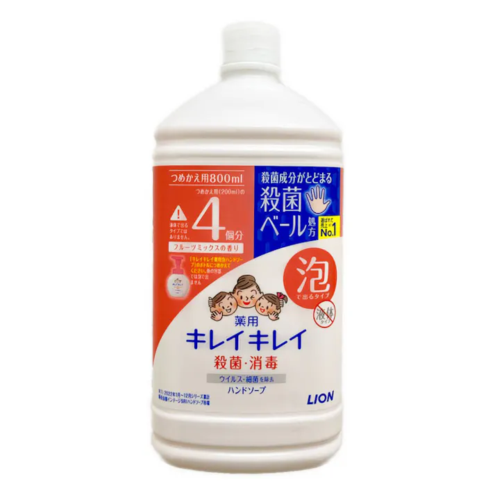 キレイキレイ 薬用泡ハンドソープ フルーツミックスの香り 詰替 800ml