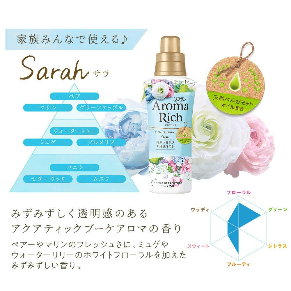 ライオン ソフラン アロマリッチ Sarah(サラ) 詰替 特大 1200ml(販売