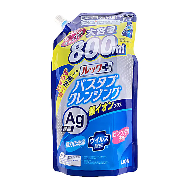 ライオン ルックプラス バスタブクレンジング 銀イオンプラス ハーバルグリーンの香り 詰替用大サイズ 800ml