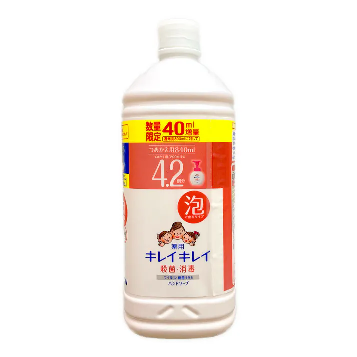キレイキレイ 薬用泡ハンドソープ フルーツミックス 詰替 増量品 840ml