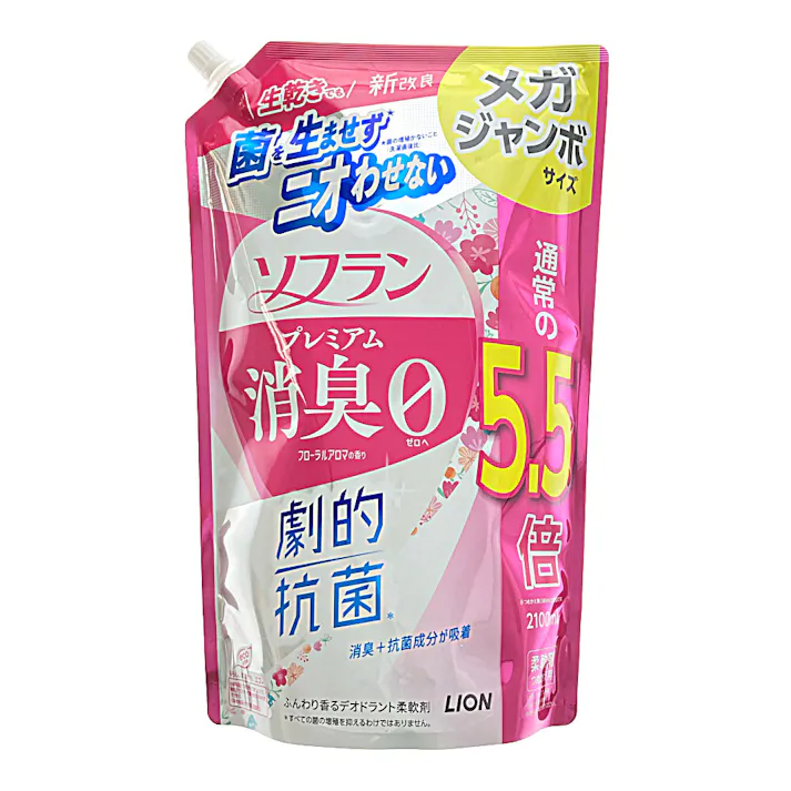 ソフラン プレミアム消臭 フローラルアロマの香り 詰替 メガジャンボ 2100ml