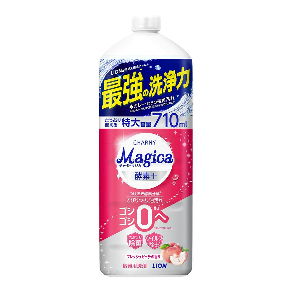 ライオン CHARMY Magica 酵素+(プラス) フレッシュピーチの香り 詰替 710ml 住居用洗剤その他 ライオン CHARMY Magica 酵素+(プラス) フレッシュピーチの香り 詰替 710ml 住居用洗剤その他
