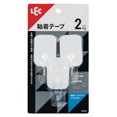 レック 粘着ツールフックワイド 大 耐荷重2kg 3個入