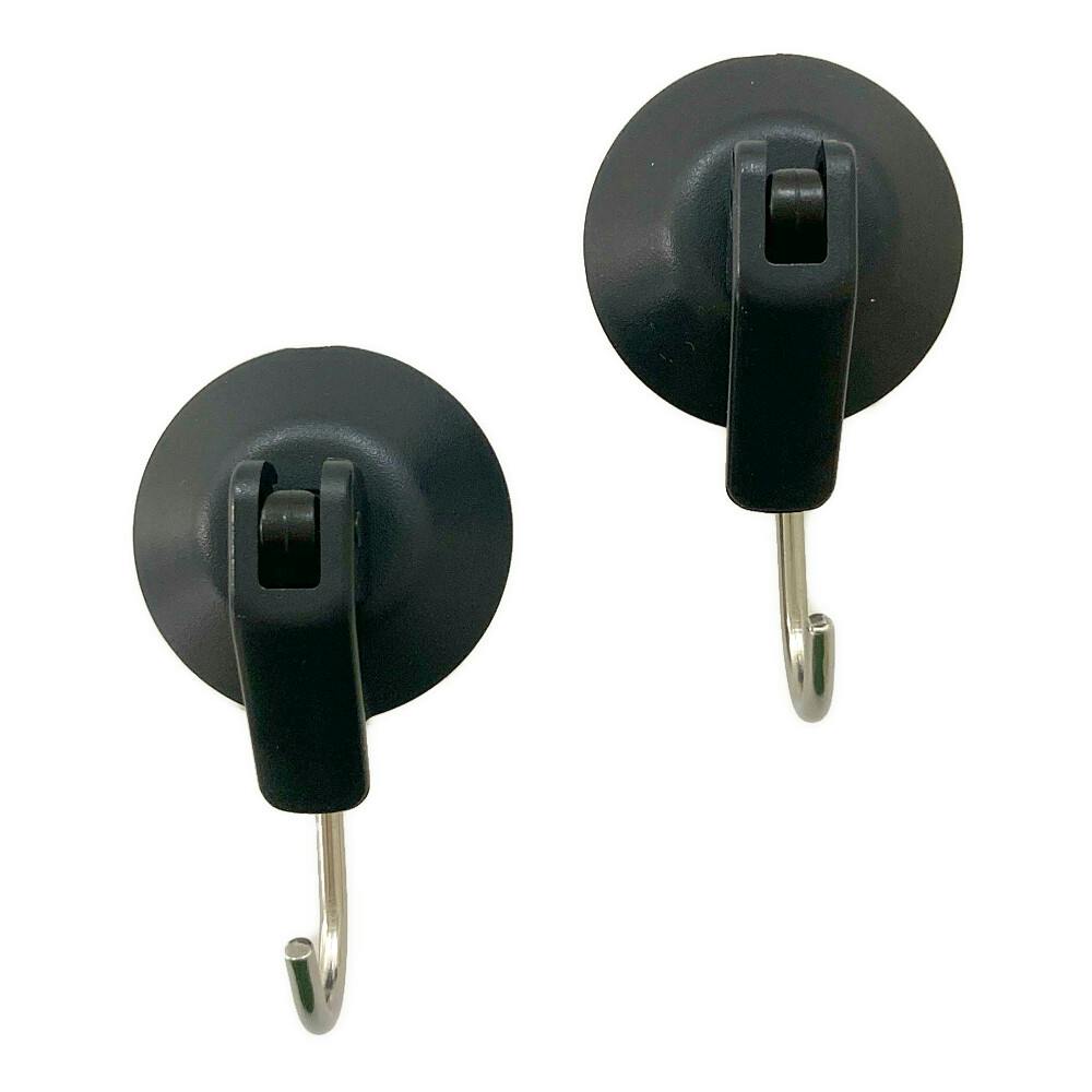 レバー式吸盤 ツールフック 小 ブラック 2個入り | ねじ・くぎ・針金