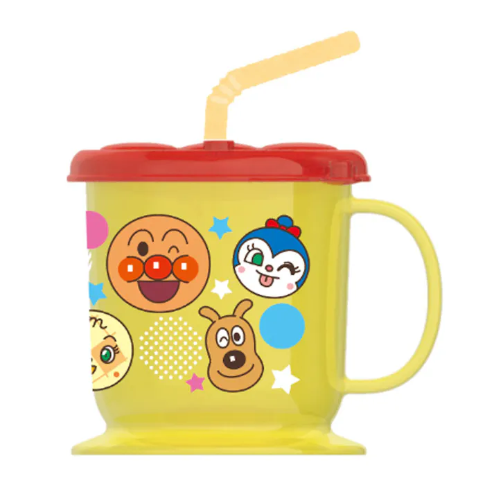 アンパンマン 倒れにくいフタ付きストローコップ