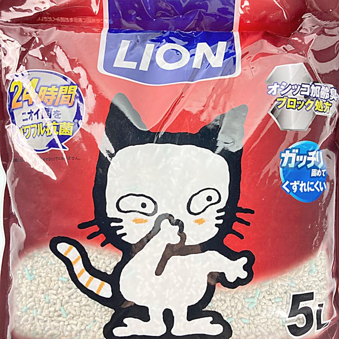 LION 猫砂 LION ニオイをとる砂 7歳以上用 鉱物タイプ 5L(販売終了)