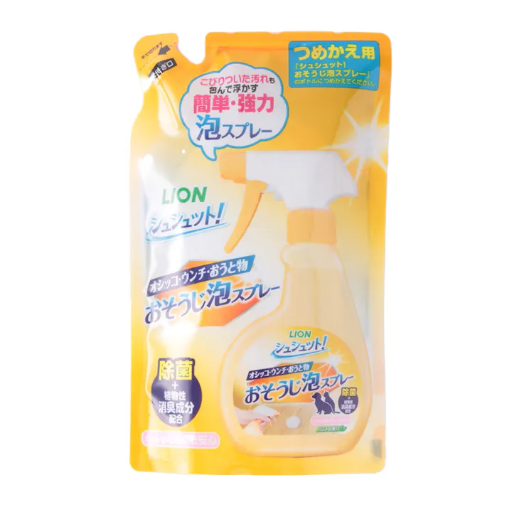 LION シュシュット! おそうじ泡スプレー 犬猫用 つめかえ用(販売終了)