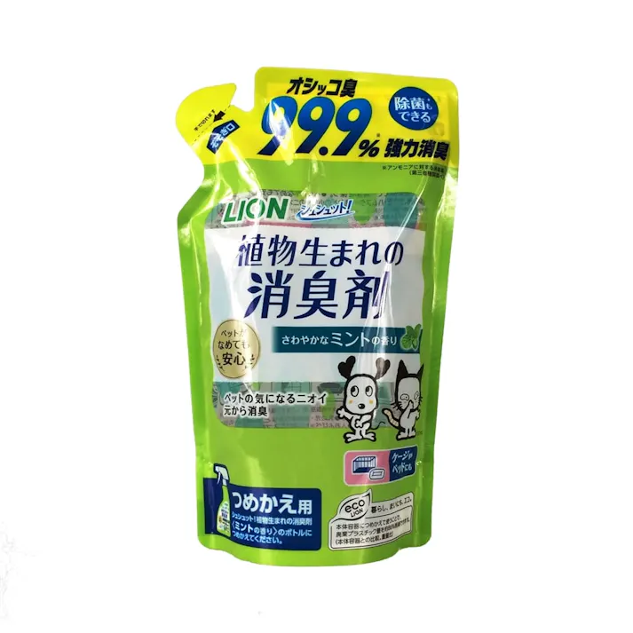 LION シュシュット! 植物生まれの消臭剤 ミントの香り 400ml つめかえ用