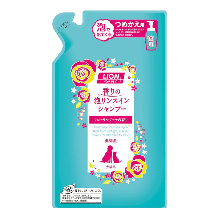 LION ペットキレイ 香りの泡リンスインシャンプー つめかえ用