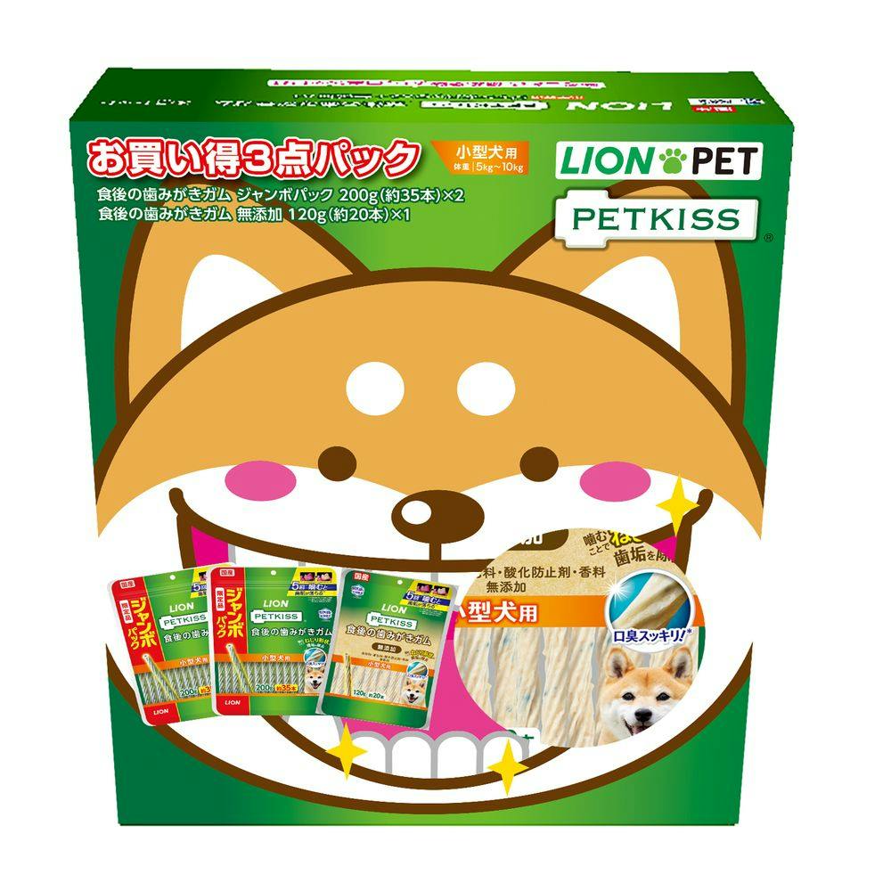 PETKISS 食後の歯みがきガム 3点パック | ペット用品（犬