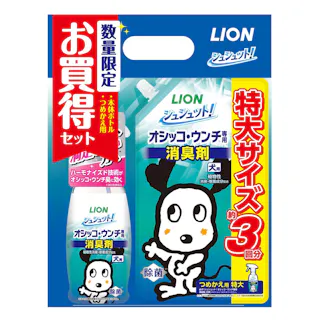 シュシュット! オシッコ・ウンチ専用消臭剤 犬用 本体+特大替セット