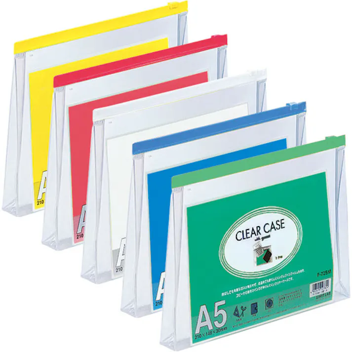 【CAINZ-DASH】LIHIT LAB. A5クリヤーケース(マチ付) 藍 F72SM-AI【別送品】