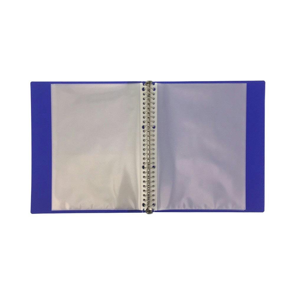 リヒト クリヤーブック ポケット交換式 B5S 26穴 15P 青 | 文房具