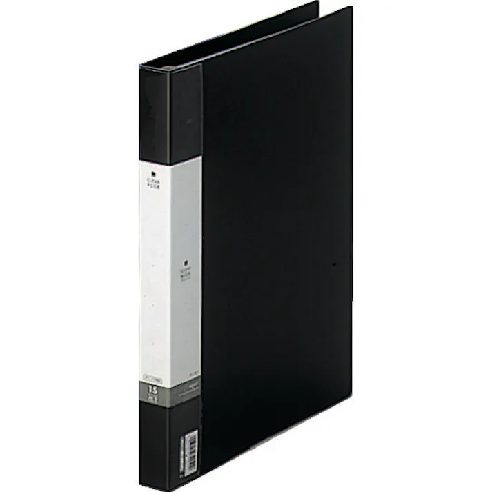 【CAINZ-DASH】LIHIT LAB. A4クリヤーブック<ポケット交換タイプ 15枚> 黒 G3801-24【別送品】