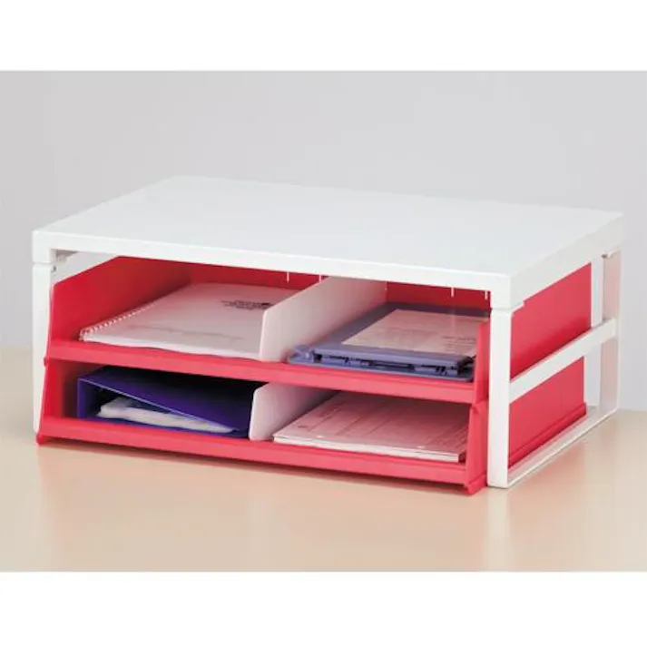 【CAINZ-DASH】LIHIT LAB. デスクボード 机上台(幅390mm・ハイタイプ) 白 A7331-0【別送品】