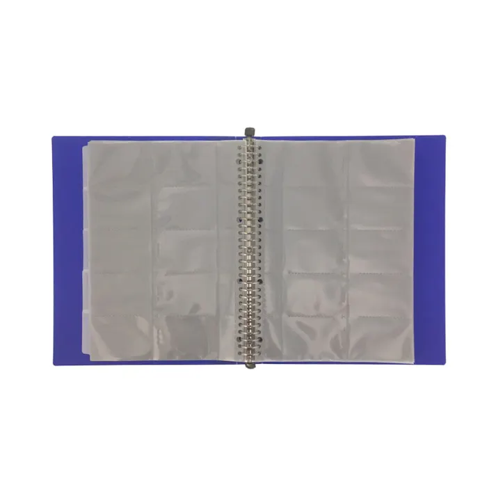 リヒトラブ リクエスト 名刺帳 500名用 青 ヨコ入れ G8802