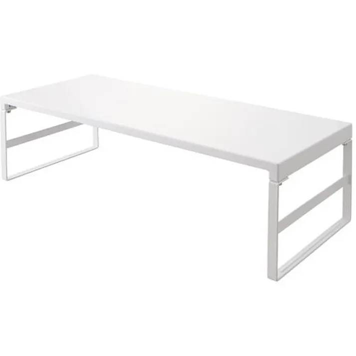 【CAINZ-DASH】LIHIT LAB. デスクボード 机上台(幅590mm・ハイタイプ) 白 A7333-0【別送品】