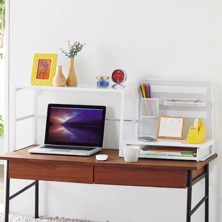 【CAINZ-DASH】LIHIT LAB. デスクボード 机上台(幅590mm・トールタイプ) 黒 A7336-24【別送品】