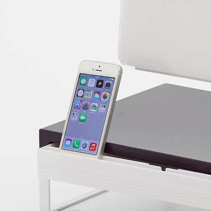 【CAINZ-DASH】LIHIT LAB. デスクボード 机上台(幅590mm・引出し付) 黒 A7338-24【別送品】