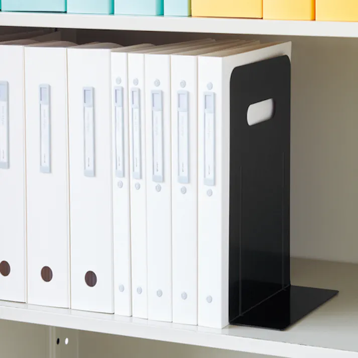 【CAINZ-DASH】LIHIT LAB. ブックエンド・ハイタイプ(マグネット付)黒 A7351-24【別送品】