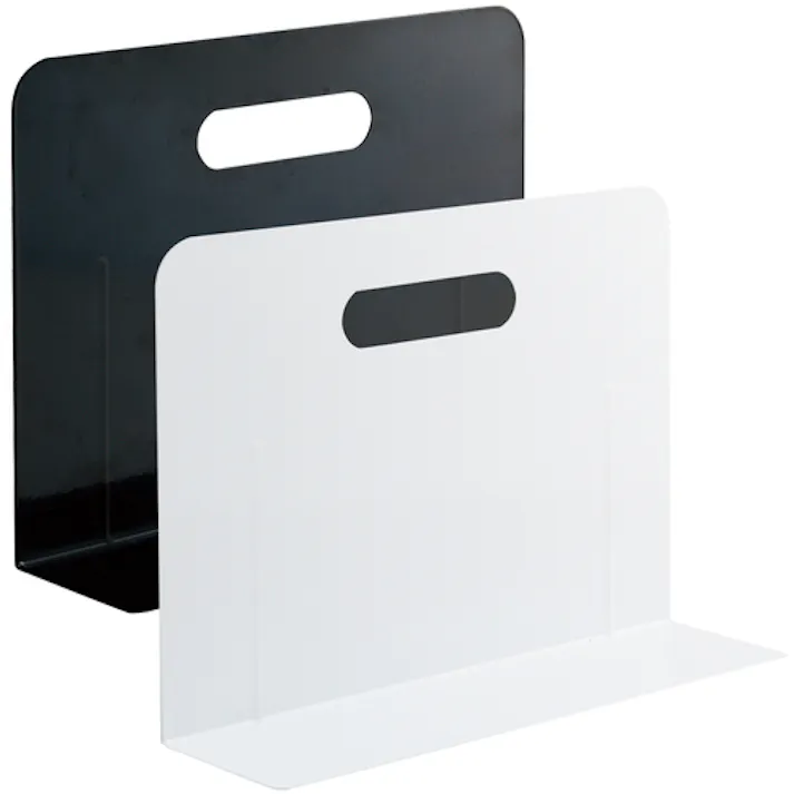 【CAINZ-DASH】LIHIT LAB. ブックエンド・ワイドタイプ(マグネット付)黒 A7352-24【別送品】