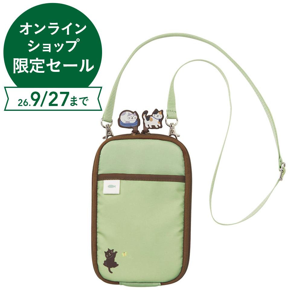 リヒトラブ にゃんシーン ショルダーポーチ ピスタチオグリーン