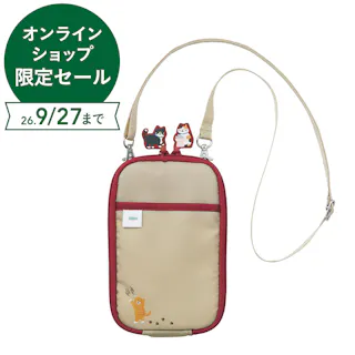 リヒトラブ にゃんシーン ショルダーポーチ ビスケットベージュ