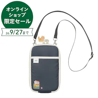 リヒトラブ にゃんシーン ショルダーポーチ チャコールブラック