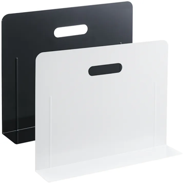 【CAINZ-DASH】LIHIT LAB. ブックエンド・スーパーワイドタイプ(マグネット付)白 A7353-0【別送品】