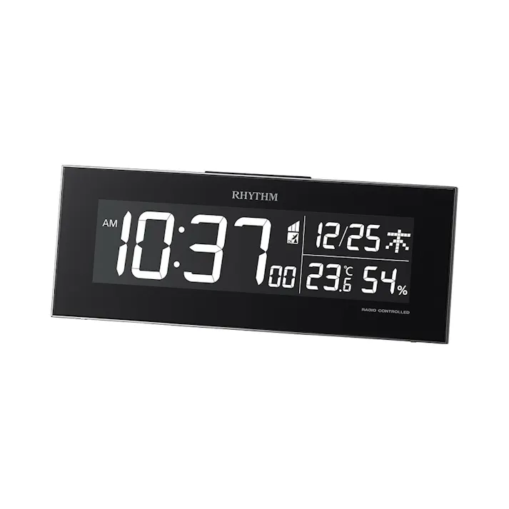 AC電源式電波時計イロリア(黒) 8RZ173SR02