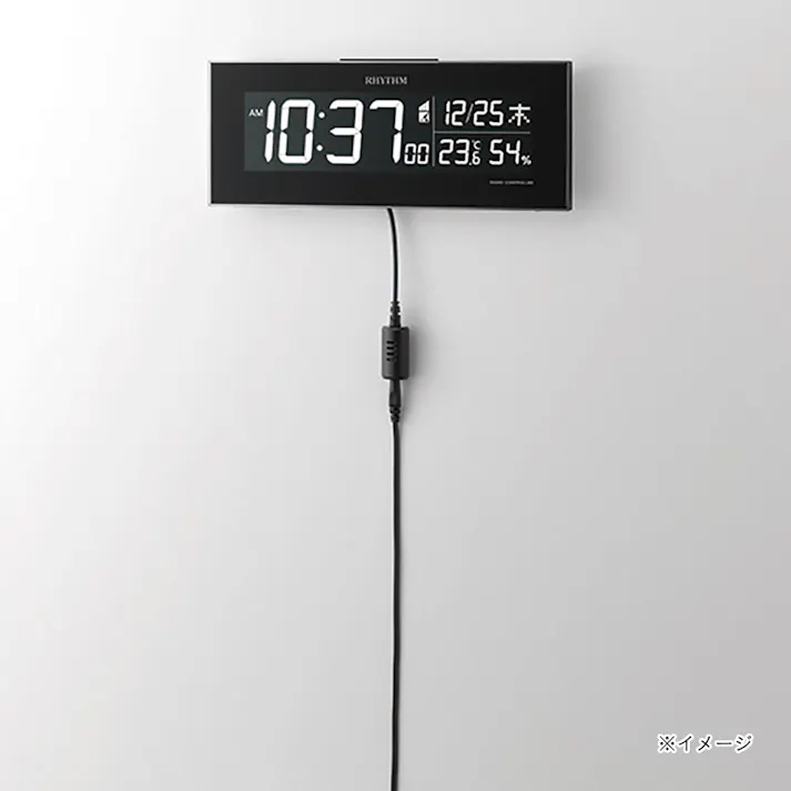 AC電源式電波時計イロリア(黒) 8RZ173SR02