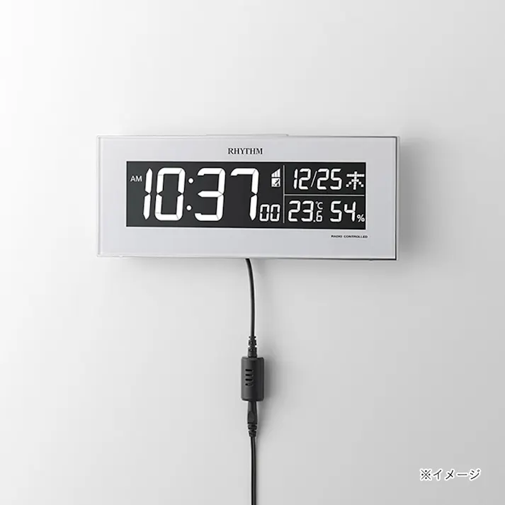 AC電源式電波時計イロリア(白) 8RZ173SR03