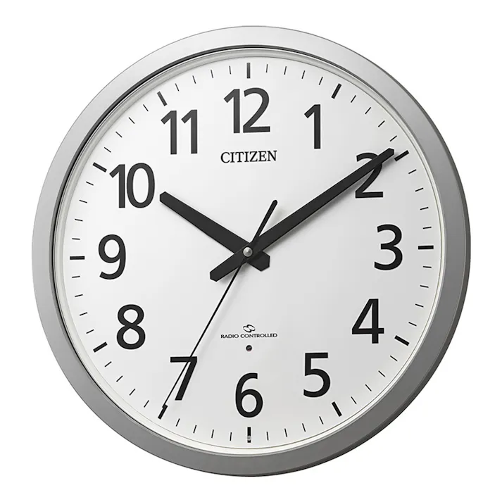 シチズン 電波 壁掛け時計 高受信モデル 飛散防止処理ガラス シルバー 4MY855-019