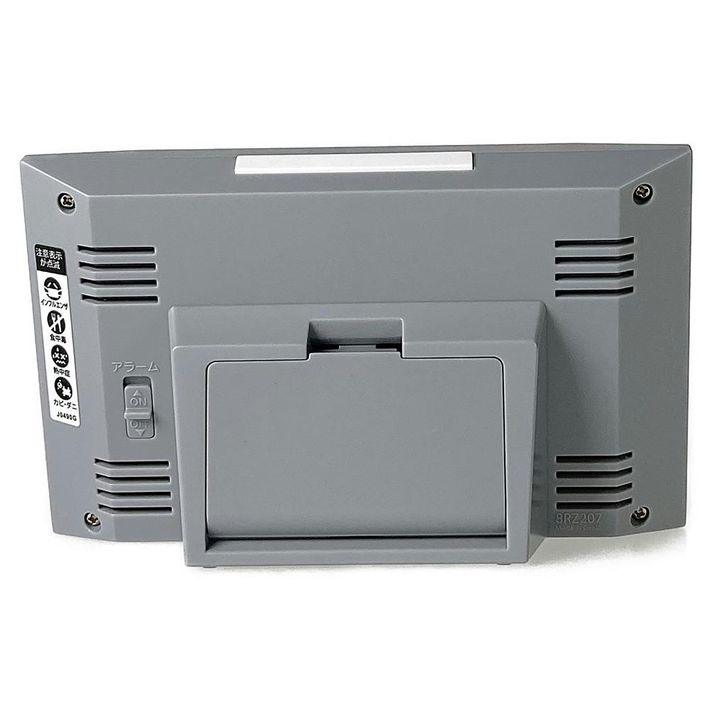 温度湿度計付電波目覚まし フィットウェーブD207 ホワイト