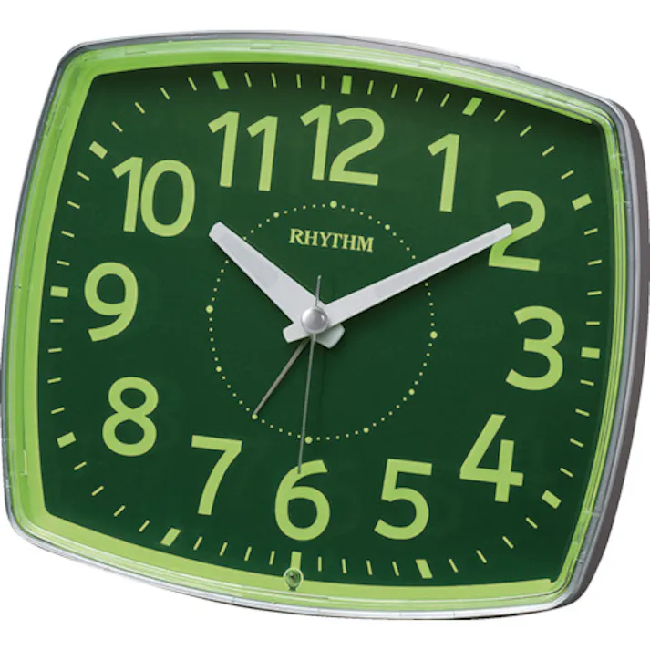 フェイス31 目覚まし時計 デジタル表示 掛置兼用 連続秒針 シルバー 8REA31SR19