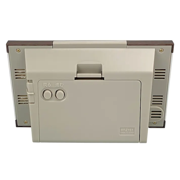温度湿度計付電波時計 フィットウェーブD161茶色