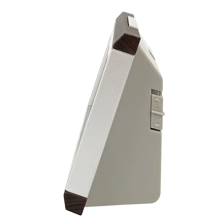 温度湿度計付電波時計 フィットウェーブD161茶色